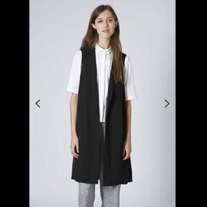 VTG Sag Harbor Black Long 100% Wool Vest